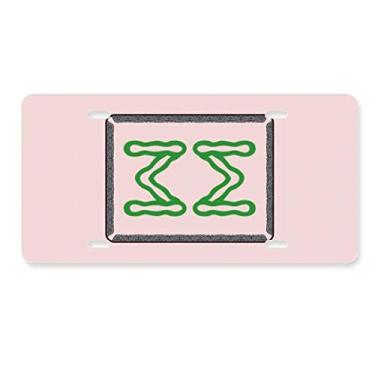 Imagem de DIYthinker Barra de bambu Mahjong 8 azulejos padrão placa decoração aço inoxidável automóvel etiqueta