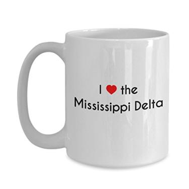Imagem de Caneca de café I Love the Mississippi Delta - Caneca de café de cacau quente divertido - ideia de de Natal