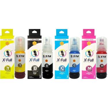 Imagem de Kit Tinta Para Uso Impressora Epson L3150 L3110 L3250  544 - 4 Cores