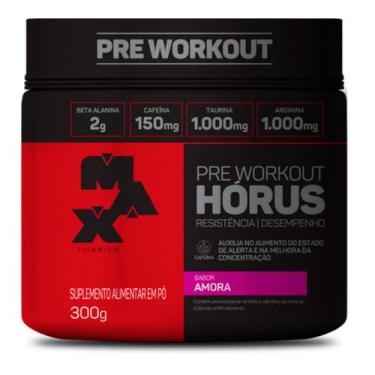 Imagem de Pre Workout Horus 300G Amora - Max Titanium - Max Titanium 12%