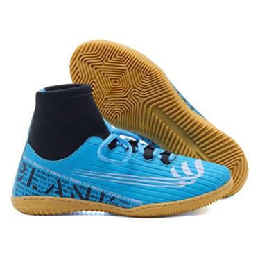 Imagem de Tênis Futsal Azul Blank Star Chuteira Cano Alto Botinha com Solado Costurado e Antiderrapante 34 ao 45 (br_footwear_size_system, adult, numeric, numeric_36)