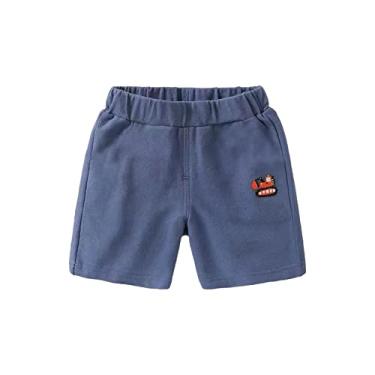 Imagem de Shorts infantis para meninos verão casual shorts diário bolso casual moda para roupas infantis shorts jeans menina (BU2, 3-4 anos)