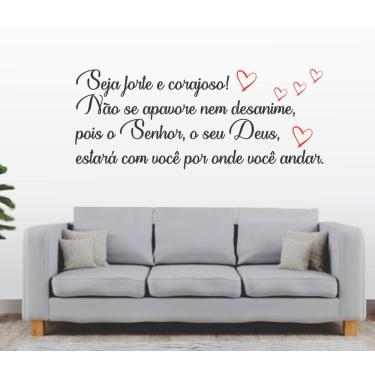 Imagem de Adesivo De Parede Frase Seja Forte E Corajoso Decoração