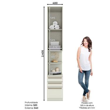 Imagem de Cômoda 1 Porta Predileto Henn Areia HP