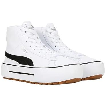 Imagem de PUMA Women's Kaia Mid Platform Sneakers White Black Size 7.5