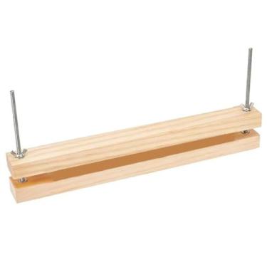 Imagem de Generic Máquinas de encadernação prensa de encadernação de madeira portátil conveniente durável multiuso para cartões de mesa