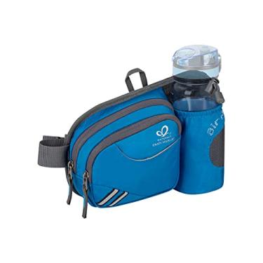 Imagem de WATERFLY Pochete de cintura: pochete para mulheres e homens com suporte para garrafa de água, pochete para corrida, caminhada, cachorro, viagem, ciclismo, Azul, large, Bolsa de cintura para caminhada