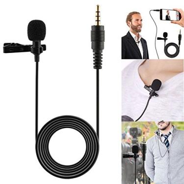 Imagem de Heaven2017 Mini microfone de lapela com encaixe de 3,5 mm sem mãos e condensador com fio Lavalier Mic
