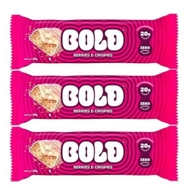 Imagem de Bold Barra de Proteína Berries & Crispies contendo 3 unidades de 60g cada