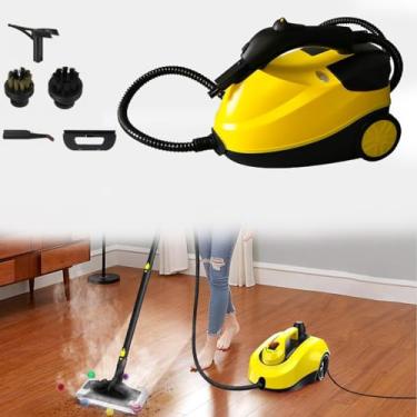 Imagem de Máquina de limpeza a vapor doméstica, máquina de limpeza de cama, vaporizador portátil de alta pressão, limpeza de alta temperatura, alça ajustável, tanque de água de 1,8L