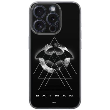 Imagem de ERT GROUP Capa de celular para iPhone 15 PRO original e oficialmente licenciada DC padrão Batman 009 perfeitamente adaptada à forma do celular, capa feita de TPU