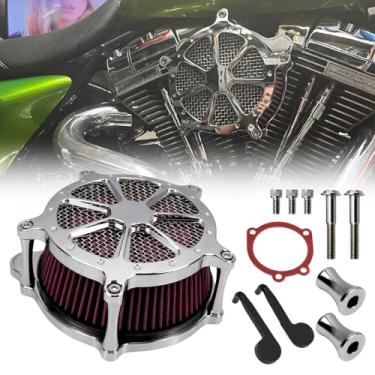 Imagem de Sporacingrts Kit de filtro de ar de filtro de ar compatível com Twin Cam EVO Dyna FXR Low Rider Softail 1993-2015 e Touring Road King 1993-2007