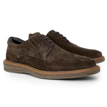 Imagem de Sapato Social Rafarillo Couro Legítimo Confortável Solado Macio Palmilha Macia Camurça Derby 99001-Masculino