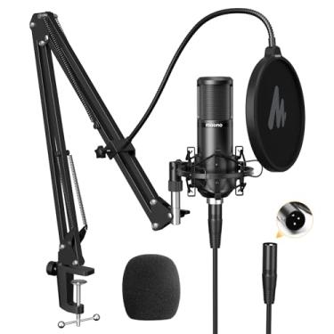 Imagem de MAONO Microfone condensador XLR, microfone profissional de gravação de estúdio cardioide para transmissão, podcasting, canto, locução, vocal, Home-Studio, YouTube, Skype, Twitch (PM320S)