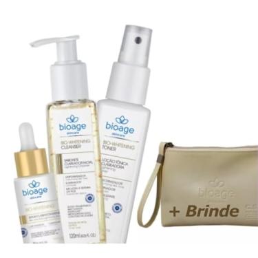 Imagem de Kit Rotina Clareadora Bioage Com Sabonete, Tônico E Serum + Brinde