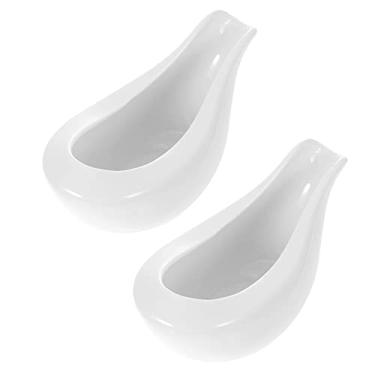 Imagem de Creme de café Creme de café 2 peças Molheira fácil de despejar Molheira de cerâmica Prato de despejar Molho de salada Servidor para molhos de salada Caldo de leite 240ml Cremes de café Cremes de café/