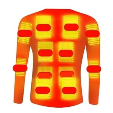 Imagem de SofLuxe Conjunto de roupas íntimas aquecidas elétricas 24 áreas para homens e mulheres, camiseta e calça quentes com controle de aplicativo de roupas íntimas térmicas, top, P