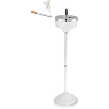 Imagem de Suporte para cinzeiro, cinzeiro moderno, aço inoxidável, contemporâneo, autolimpante, telescópico, para fumar, cinzeiros para cigarro, pátio alto, suporte para cinzas à prova de vento, A, ci