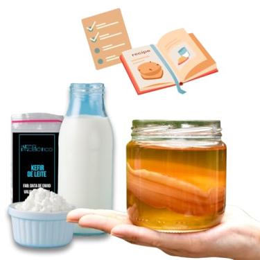 Imagem de Kit Scoby Kombucha + Manual Ganhe Kefir de Leite + Livro de Receitas Tudo Kombucha