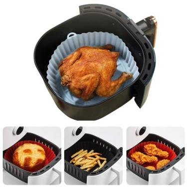 Imagem de Forma Para Air Fryer De Silicone Cozinha Forro Antiaderente Reutilizáv