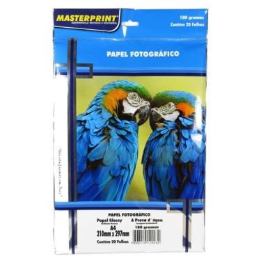Imagem de Papel Fotográfico Dupla Face Masterprint A4 180 Gramas 20 Folhas