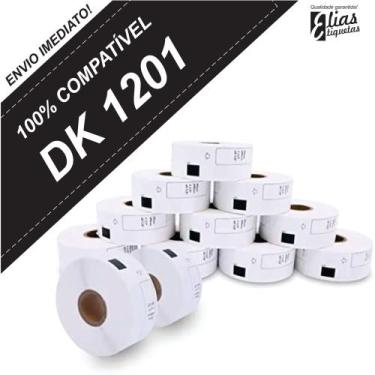 Imagem de 10 Rolos Dk 1201 - Etiqueta Compatível Dk1201 - ELIAS ETIQUETAS