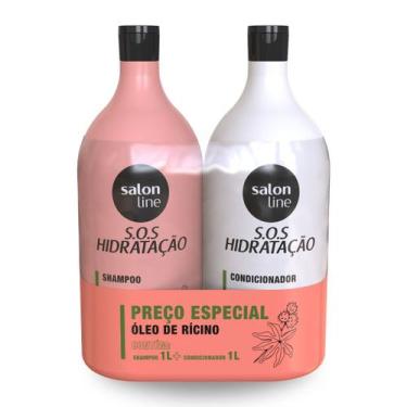 Imagem de Kit Shampoo + Condicionador Sos Hidratação Óleo de Rícino Salon Line 1