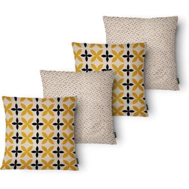 Imagem de Kit 4 Capas de Almofada Decorativa Belchior com Zíper Tecido Especial 