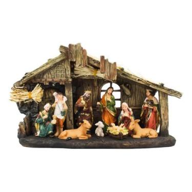 Imagem de Presépio Capela Capelinha Resina Iluminado Com Luzes 31cm - Vivere, Pr