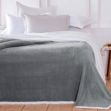 Imagem de Cobertor Casal Dupla Face Áustria Liso Cinza - CORTTEX, Cinza