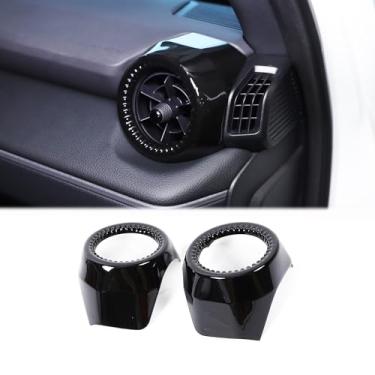 Imagem de Heutamo Tampa de ventilação lateral do painel do carro compatível com Toyota Land Cruiser Prado 250 J250 LC250 2024 2025 acessórios, acabamento de tampa de ventilação de painel de ar, preto piano