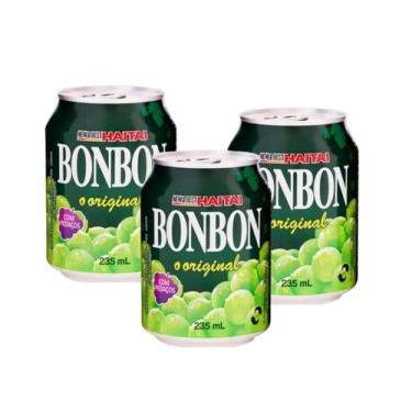 Imagem de Suco de Uva Bonbon com Pedaços Importado 235 ml - 3 Unid