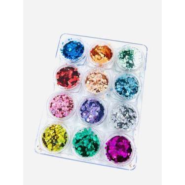 Imagem de 10 Kit 12 Cores Glitter Flocado Encapsulamento Unha Acrigel - oem, Var