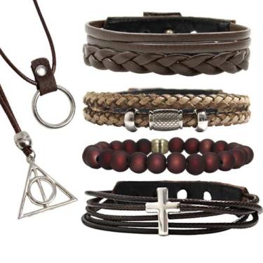 Imagem de Pulseiras Masculinas Kit C/04 CRUZ + 2 Colares Crucifixo Top de Linha 