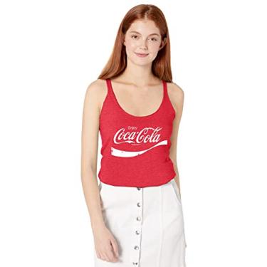 Imagem de Coca-Cola Regata feminina com costas nadador Taste of Time, Urze vermelho, P