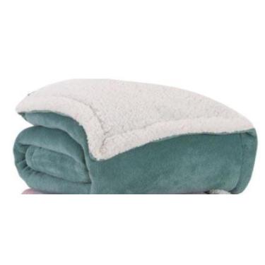 Imagem de Cobertor sherpa para bebê 0,80m x 1,00m - BORGON, menta