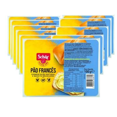 Imagem de Pão Francês Sem Glúten Sem Lactose Schar - 10 pacotes de 100g