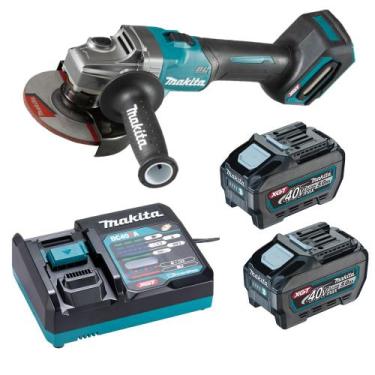 Imagem de Esmerilhadeira Ang 5" 40v XGT GA008 2x Bat 5.0Ah Makita 110v