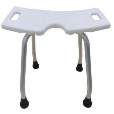 Imagem de Cadeira Banho Idoso E Deficiente - Banco Banqueta Alumínio - Alo Ortop