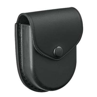 Imagem de Shield Wallets Capa de algema única fechada para cinto de serviço de couro preto, encaixe preto