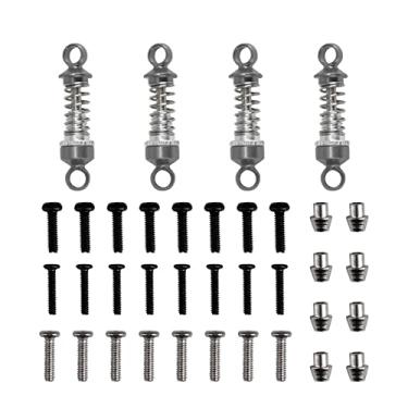 Imagem de Abendor 4PCs Aluminum Adjustable Soft and Hard Shock Absorber RC Car Upgrade Modified Parts for WLtoys 1/28 RC Car K969 K989 K999 P929 4WD Short Course Drift Car(Titanium)