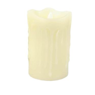 Imagem de Vela De Led Cintilante Derretida Decorativa 12,5X7,5Cm M Red