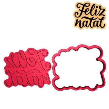 Imagem de Cortador Marcador Frase Feliz Natal Fashion Lettering - DOCE IMPRESSO,