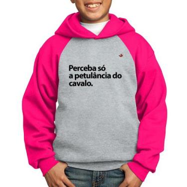 Imagem de Moletom Infantil Perceba só a petulância do cavalo - Foca na Moda, Cin