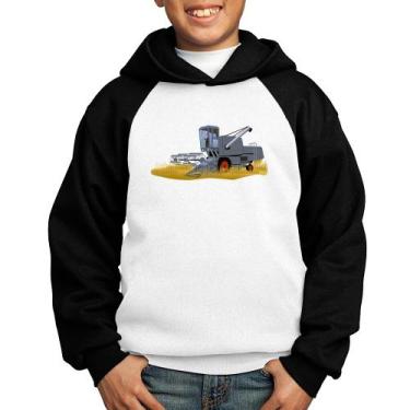 Imagem de Moletom Infantil Colheitadeira - Foca na Moda, Branco, Preto, 2
