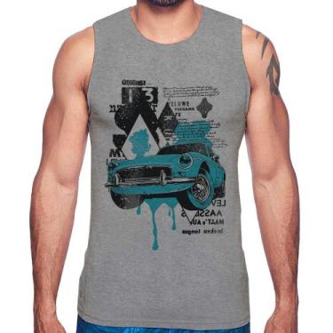 Imagem de Regata Vintage Classic Car Painting - Foca na Moda, Cinza, G