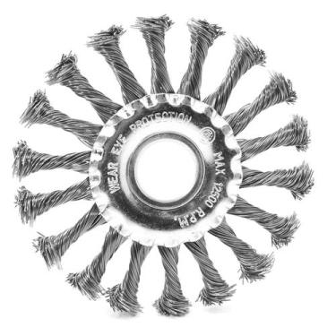 Imagem de Escova De Aço Inox Circular Rotativa Trançada 4.1/2" 115mm - Tradestar