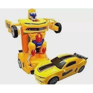 Imagem de Carrinho Vira Robô  com  e  Luz  Som Transformers Bate E Volta  . - to