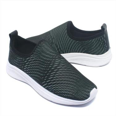 Imagem de Tenis Meia Feminino Casual Calçe Facil - Annabê Calçados, Preto, 38