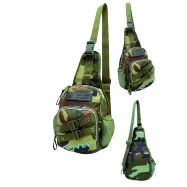 Imagem de Bolsa Transversal Camuflada Tática Com Porta Garrafa - KVN